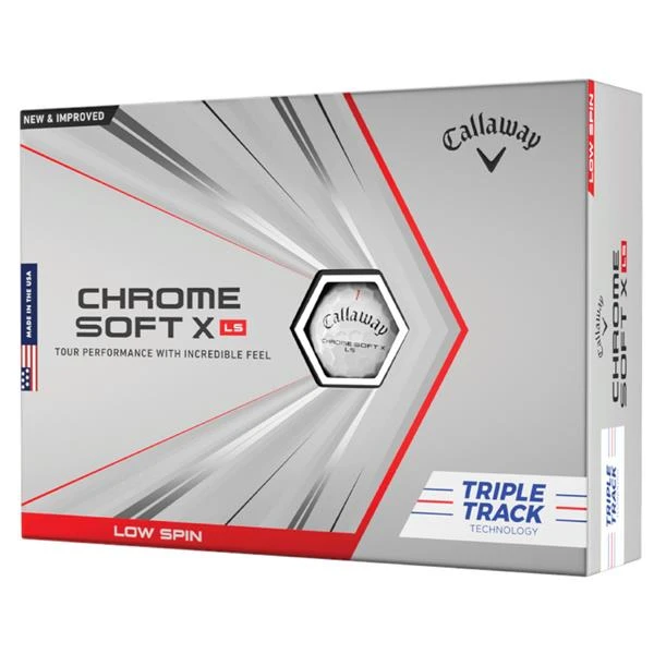 Callaway Chromesoft X LS Triple Track Golf Ball White 1 Callaway Chromesoft X LS Triple Track Golf Ball White