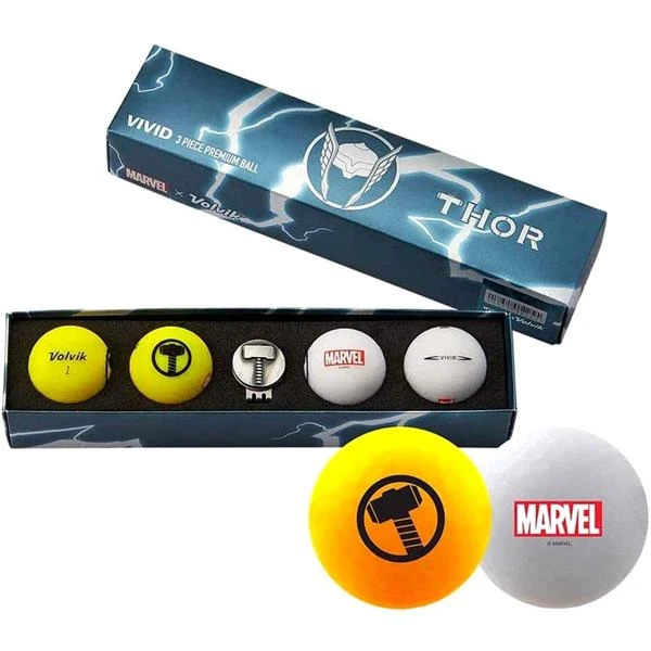 Volvik Vivid 4 Ball + Marker Thor ONE 1 Volvik Vivid 4 Ball + Marker Thor ONE